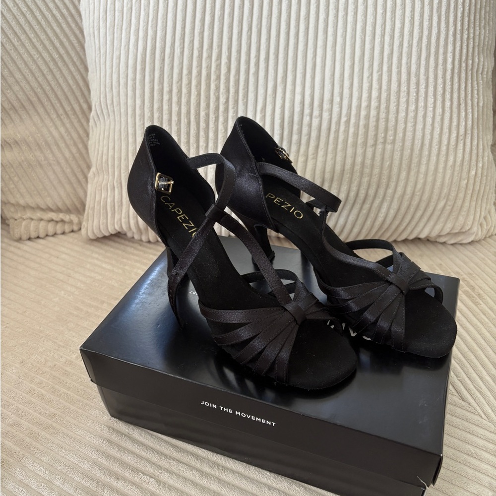 Capezio Black Strappy Heels for Women